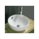 Gloria Creso Επικαθήμενος Νιπτήρας Πορσελάνης 44x44cm Λευκός (17-9001)