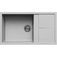 Elleci Unico 410 Granitek Ένθετος Νεροχύτης από Συνθετικό Γρανίτη 86x50cm Aluminium