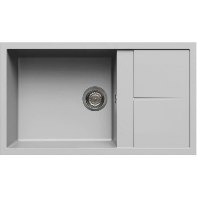 Elleci Unico 410 Granitek Ένθετος Νεροχύτης από Συνθετικό Γρανίτη 86x50cm Aluminium