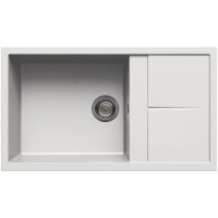 Elleci Unico 410 Granitek Ένθετος Νεροχύτης από Συνθετικό Γρανίτη 86x50cm Bianco Titano