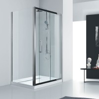 Karag Inox 400 NX-10 Καμπίνα Ντουζιέρας με Συρόμενη Πόρτα 100x68x190cm Clear Glass