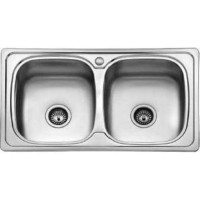 Karag BL 898 Ένθετος Νεροχύτης Inox Σατινέ 86x50cm Ασημί