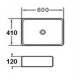 KLP Plus Επικαθήμενος Νιπτήρας Πορσελάνης 61x35cm Λευκός  444902