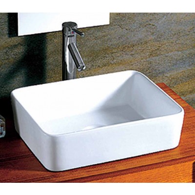 Gloria Lungo Como Επικαθήμενος Νιπτήρας Πορσελάνης 48.5x37.5cm Λευκός (17-2074)