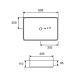 Karag LT2174 Επικαθήμενος Νιπτήρας Πορσελάνης 60.5x40.5cm Λευκός