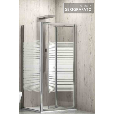 Karag M 4S SN-10 Καμπίνα Ντουζιέρας Μπάνιου με Σπαστή Ανοιγόμενη Πόρτα 71Χ80Χ180cm Serigrafato