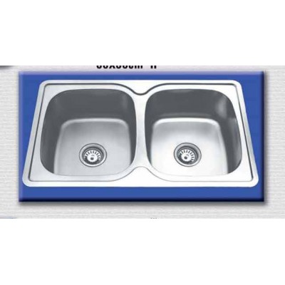 Gloria Feria Minox-201 ΙΙ Ένθετος Νεροχύτης Inox Σατινέ 80x50cm Ασημί (20-0480)