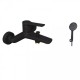 Karag Andare Black WNX238073PA Αναμεικτική Μπαταρία Μπανιέρας Πλήρες Σετ Μαύρη