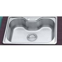 Gloria Monos-75 Ένθετος Νεροχύτης Inox Σατινέ 75x48cm Ασημί (20-3109)