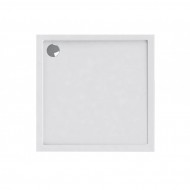 Karag New Flat 1 Τετράγωνη Ακρυλική Ντουζιέρα 80x80cm Λευκή