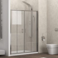 Karag New Flora 600 Καμπίνα Ντουζιέρας Μπάνιου Ευθεία με Συρόμενες Πόρτες 160x180cm Clear Glass