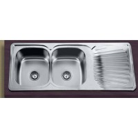 Gloria Oregon Ένθετος Νεροχύτης Inox Σατινέ 118x48cm Ασημί (18-1205)