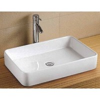 Gloria Plaketa Επικαθήμενος Νιπτήρας Πορσελάνης 61x40.5cm Λευκός (17-2057)
