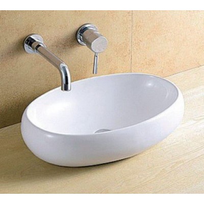 KLP Pascal Επικαθήμενος Νιπτήρας Πορσελάνης 59x41cm Λευκός  444905
