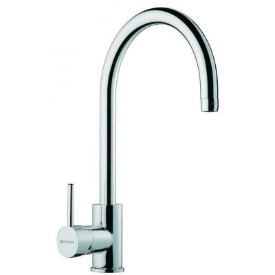Pyramis Gusto Μπαταρία Κουζίνας Πάγκου με Ντουζ Chrome 095071001
