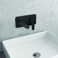 Karag Andare Black WNX148073PA Σετ Μίκτης & Στόμιο Μπαταρια Εντοιχισμού Νιπτήρα 1 Εξόδου Μαύρο