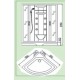 Gloria Skay Καμπίνα Ντουζιέρας Ημικυκλική με Συρόμενη Πόρτα και Υδρομασάζ 90x90x205cm 90-2109