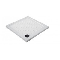 Karag Porcelain Flat 1 Τετράγωνη Πορσελάνινη Ντουζιέρα 90x90cm Λευκή