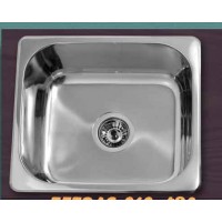 Gloria Tetras Ένθετος Νεροχύτης Inox 44x38cm Ασημί (18-1119)