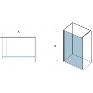 1 Karag Walkin 1 Διαχωριστικό Ντουζιέρας Μαύρο 90x200cm Fume Nero