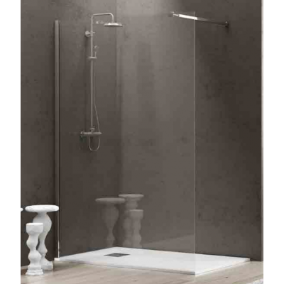 Karag Walkin 1 Διαχωριστικό Ντουζιέρας 80x200cm Clear Glass Cromo