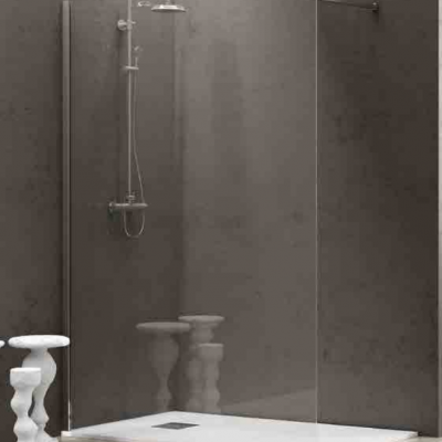 Karag Walkin 1 Διαχωριστικό Ντουζιέρας 100x200cm Clear Glass Cromo