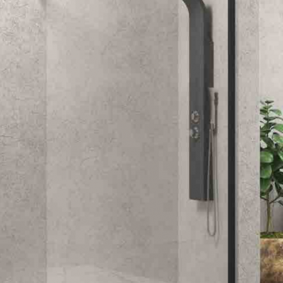 Karag Walkin 1 Διαχωριστικό Ντουζιέρας Μαύρο 100x200cm Clear Glass Nero