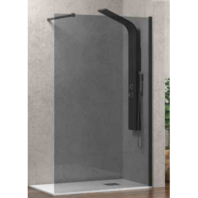 Karag Walkin 1 Διαχωριστικό Ντουζιέρας Μαύρο 80x200cm Fume Nero