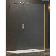 Karag Walkin 1 Διαχωριστικό Ντουζιέρας 90x200cm Clear Glass Oro