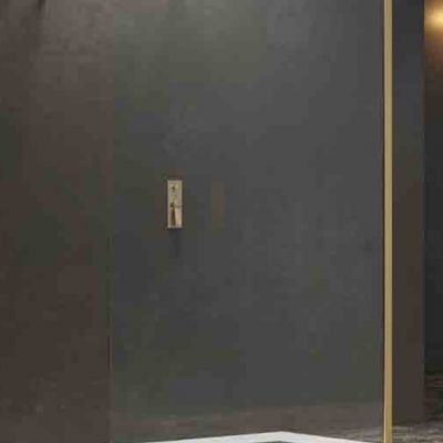 Karag Walkin 1 Διαχωριστικό Ντουζιέρας 100x200cm Clear Glass Oro