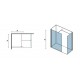 Karag Walkin 2 Διαχωριστικό Ντουζιέρας 100x70x200cm Clear Glass Cromo
