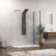 Karag Walkin 4 Διαχωριστικό Ντουζιέρας Μαύρο 90x70x200cm Clear Glass Nero